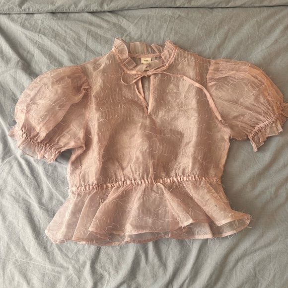 River island lilac puffy sleeve top - Picture 1 of 4